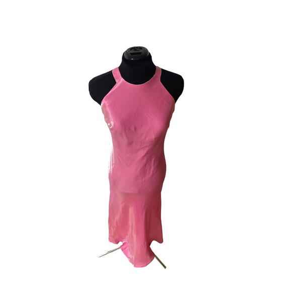 Pink prom dress vintage Cache size 4 absolutely stunning dress see video! - Picture 8 of 16